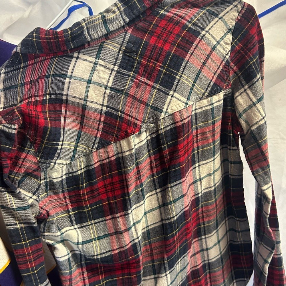 Abercrombie & Fitch Red Plaid Button Down Shirt